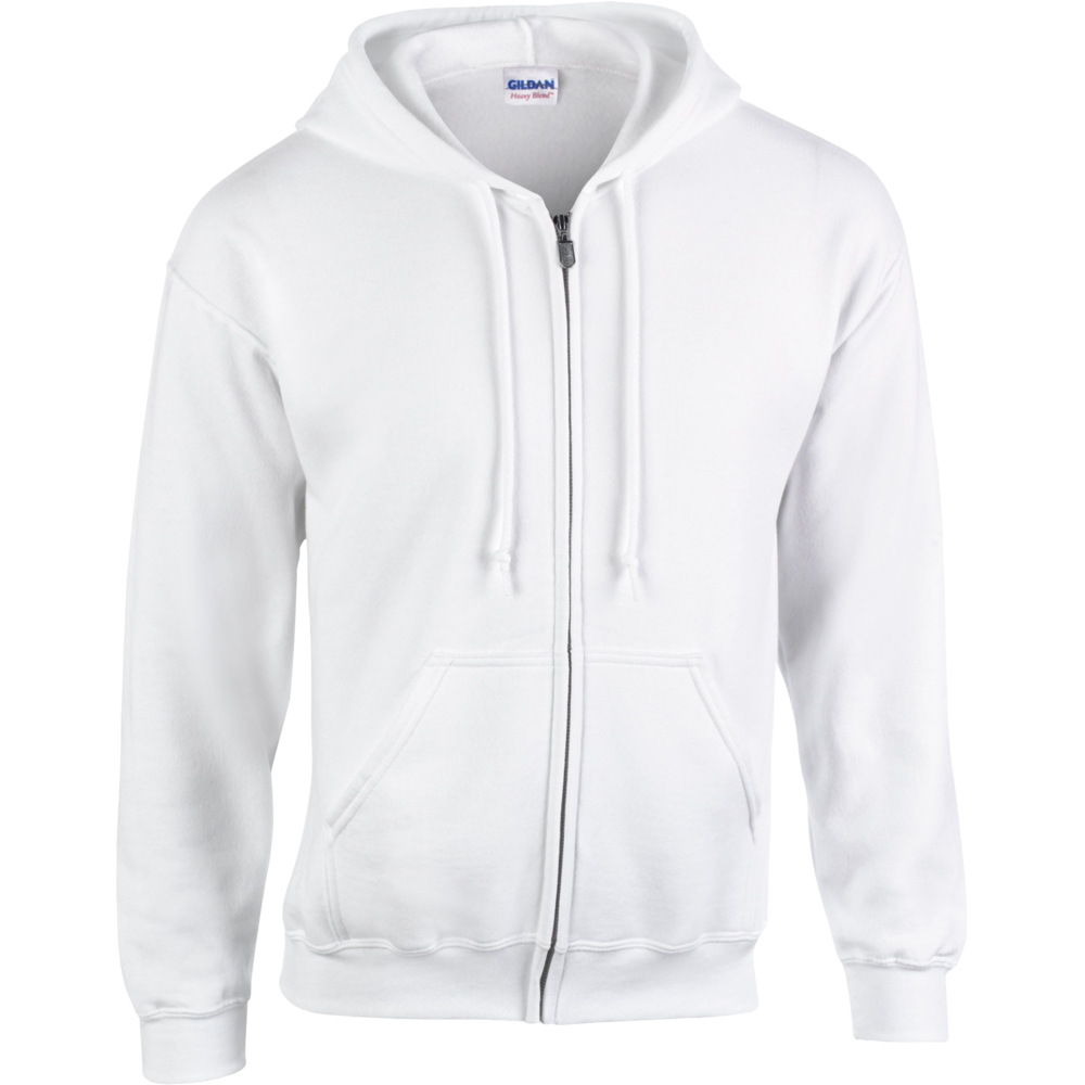 SWEAT-SHIRT HOMME ZIPPÉ CAPUCHE HEAVY BLEND™ White- Gladiasport